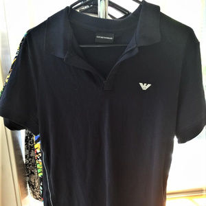 Emporio Armani men’s navy blue polo